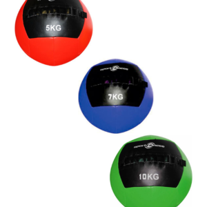 Balón De Peso Cuero Sintético Negro Sport Fitness