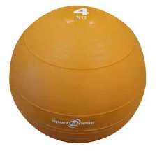 Balón De Peso 4kg Caucho Naranja Sport Fitness