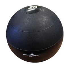 Balón De Peso 20kg Caucho Negro Sport Fitness